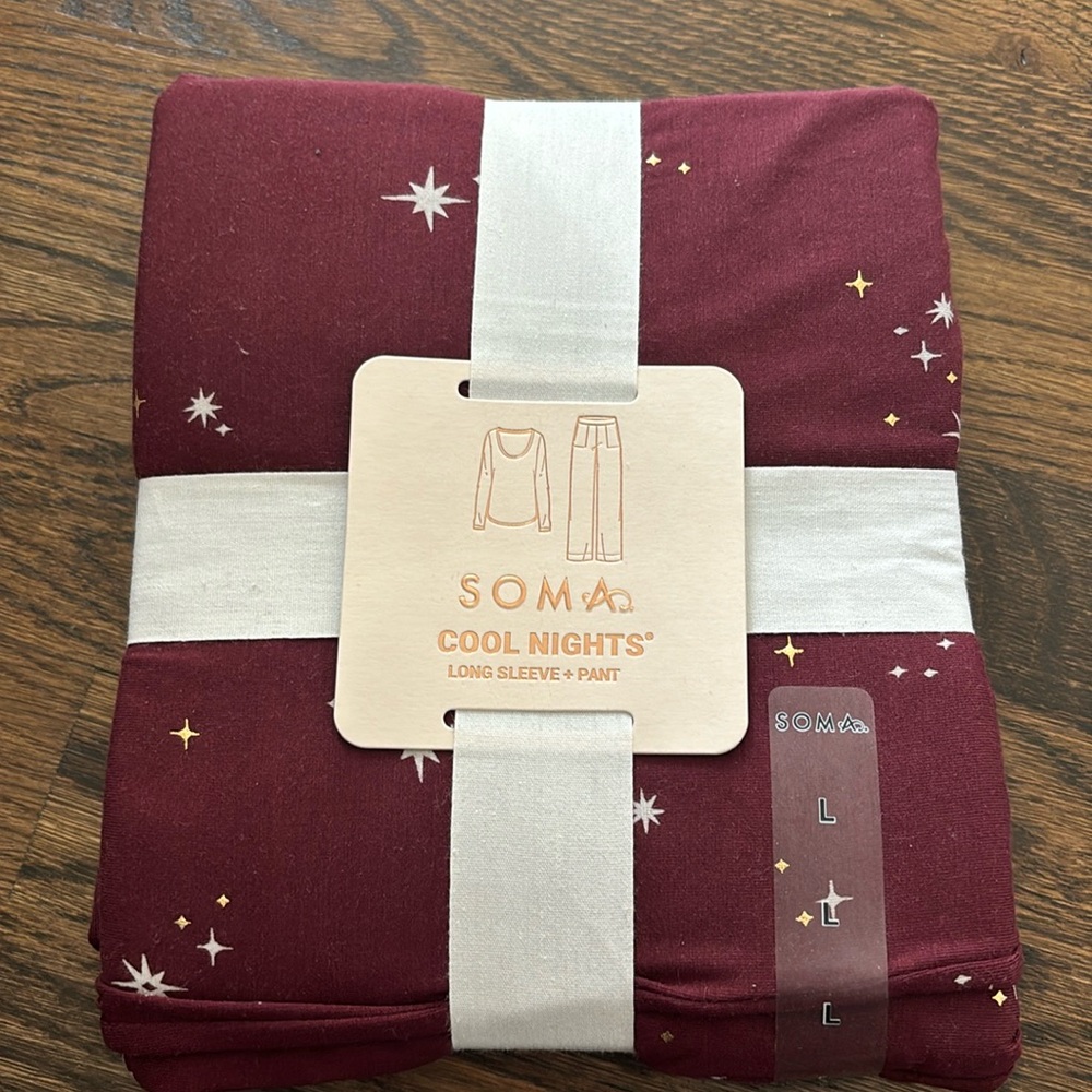 Soma Cool Night Long Sleeve Pajama Set